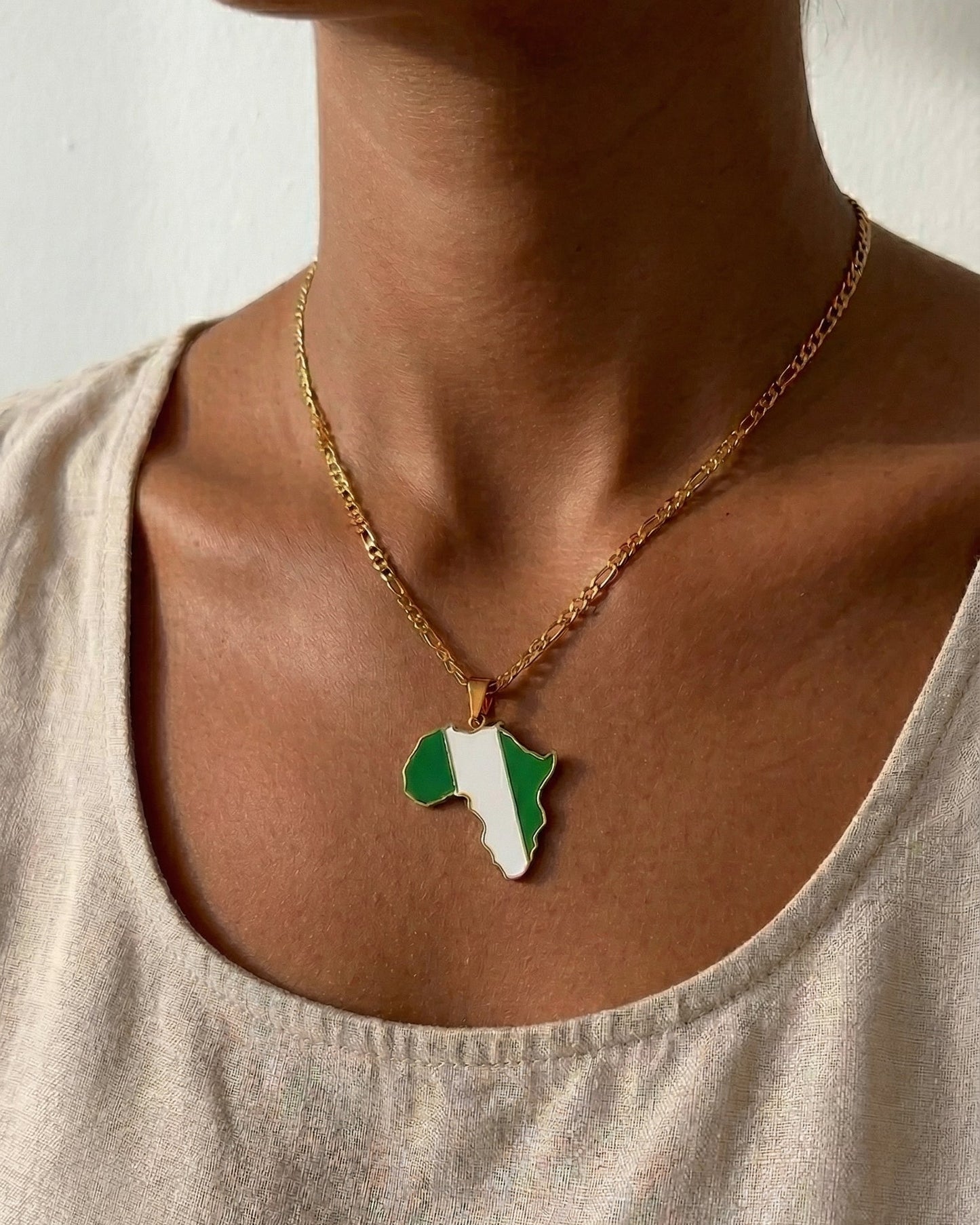 African Country Pendant Necklace