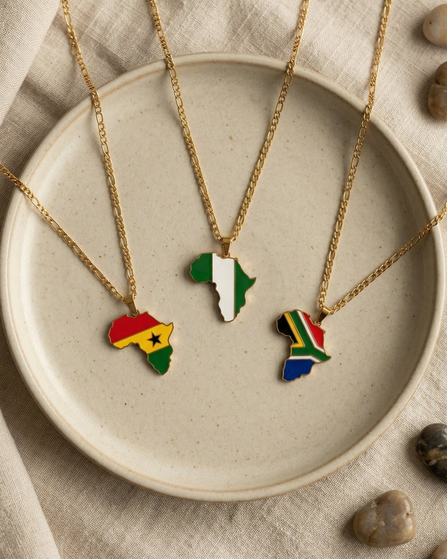 African Country Pendant Necklace