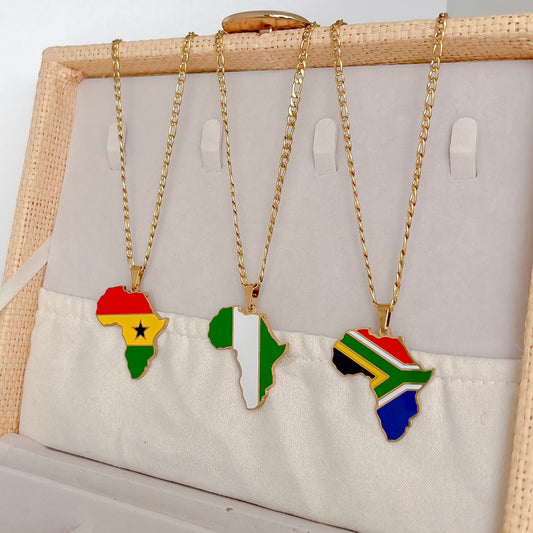 African Country Pendant Necklace
