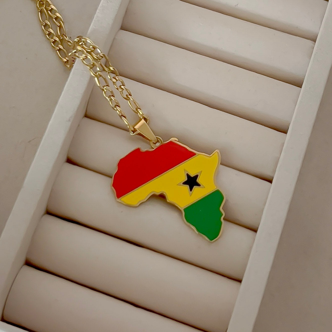 African Country Pendant Necklace