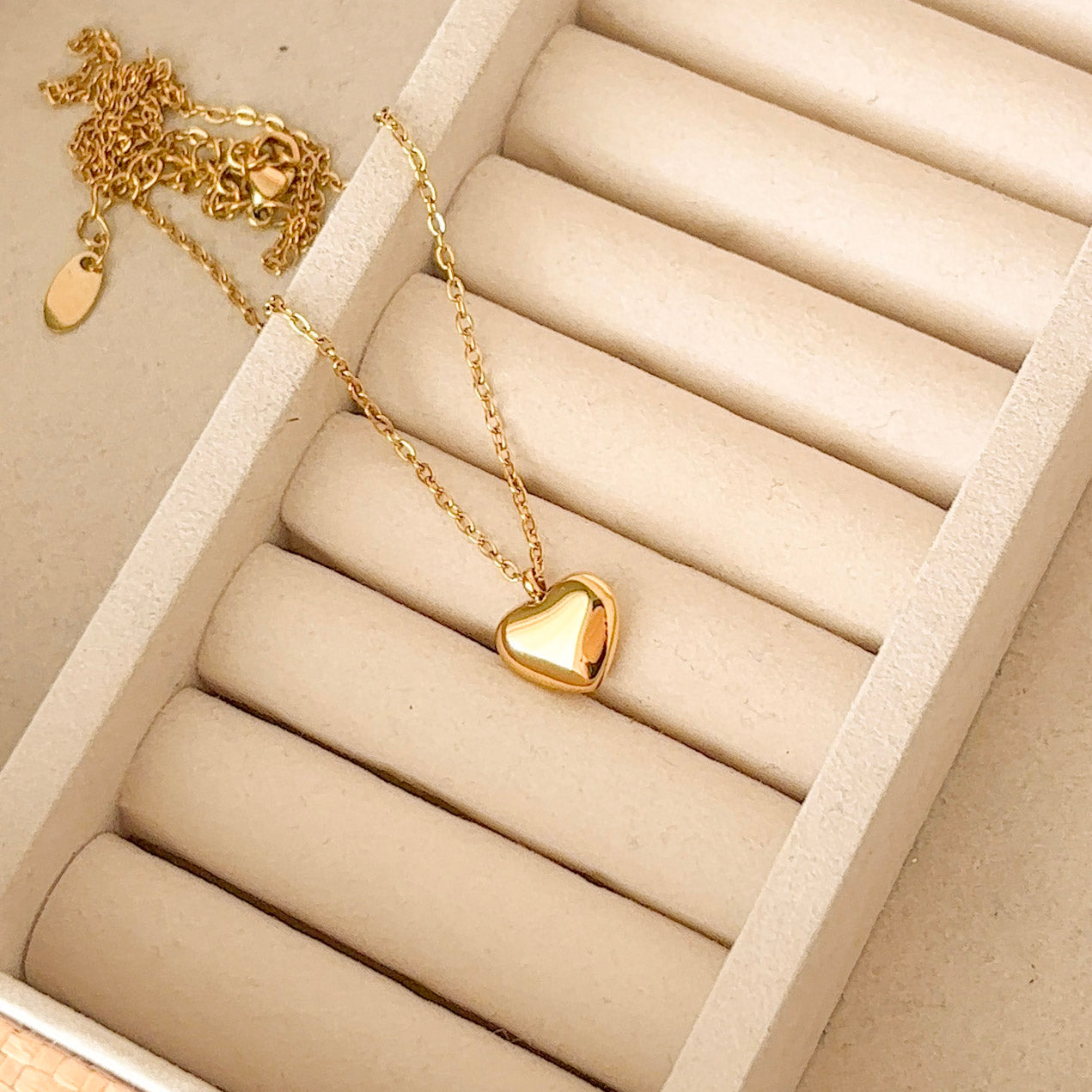 Gold Plated Heart Pendant Necklace