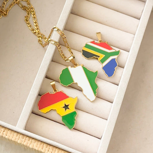 African Country Pendant Necklace
