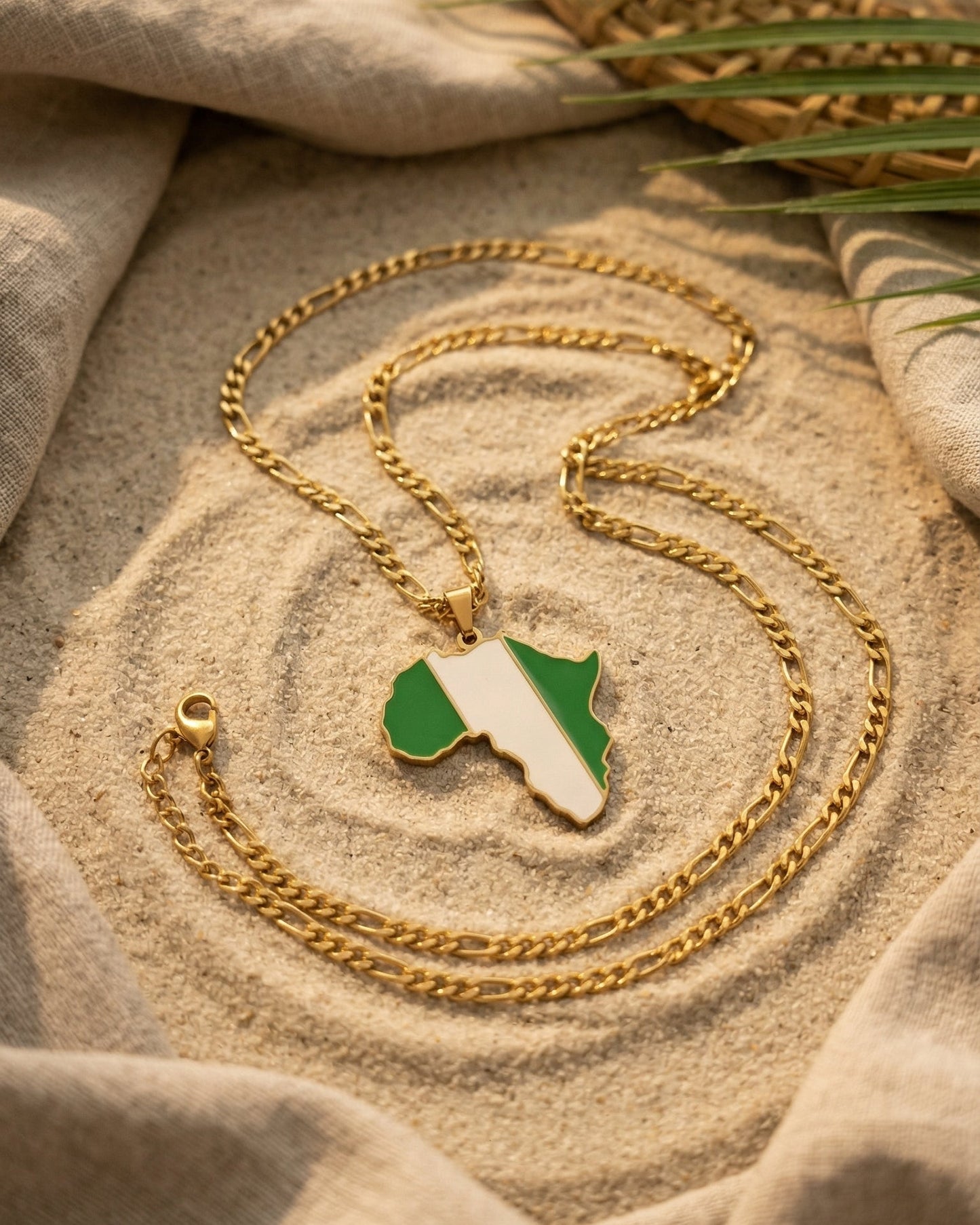 African Country Pendant Necklace