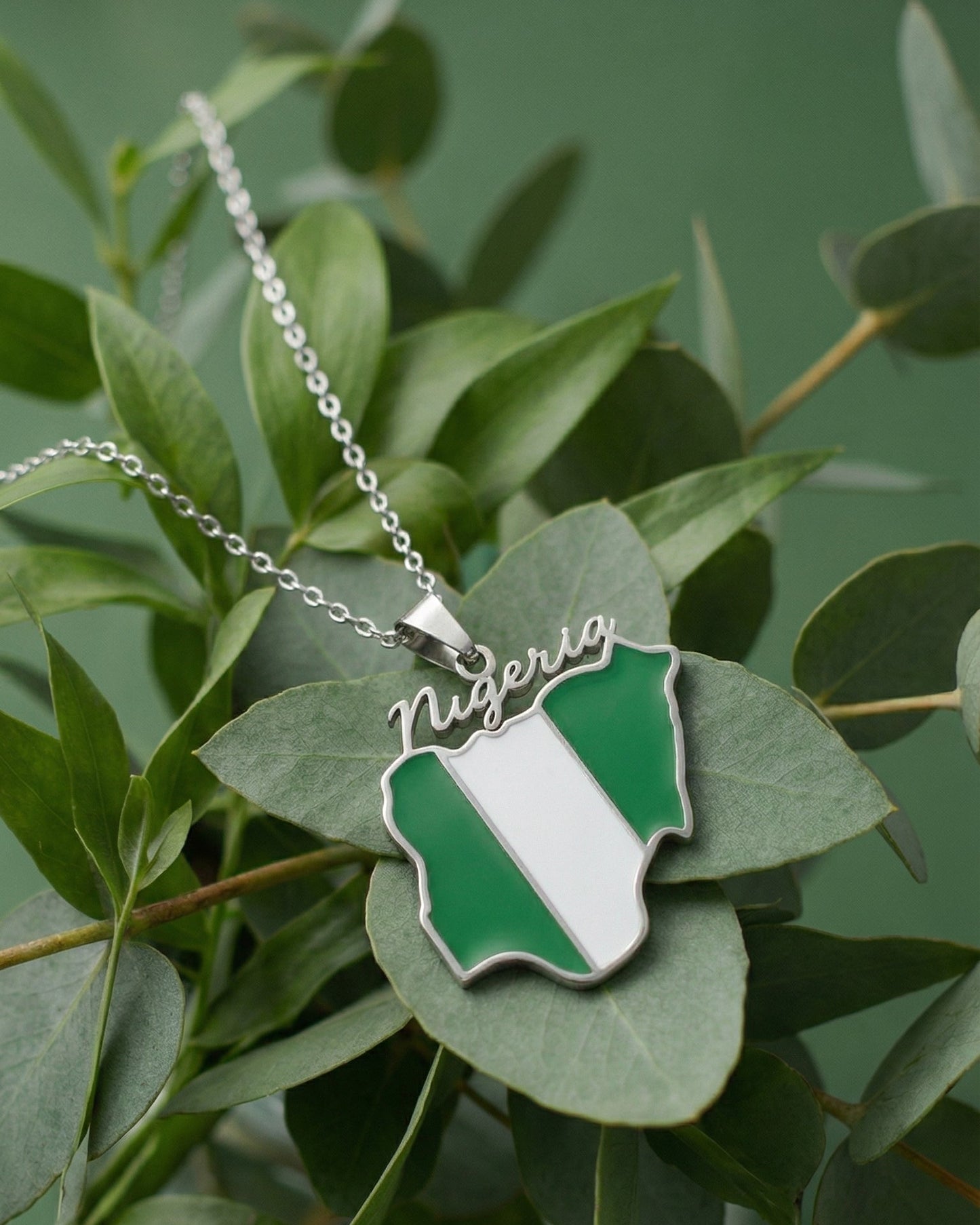 Nigeria Map Necklace - Gold & Silver Stainless Steel