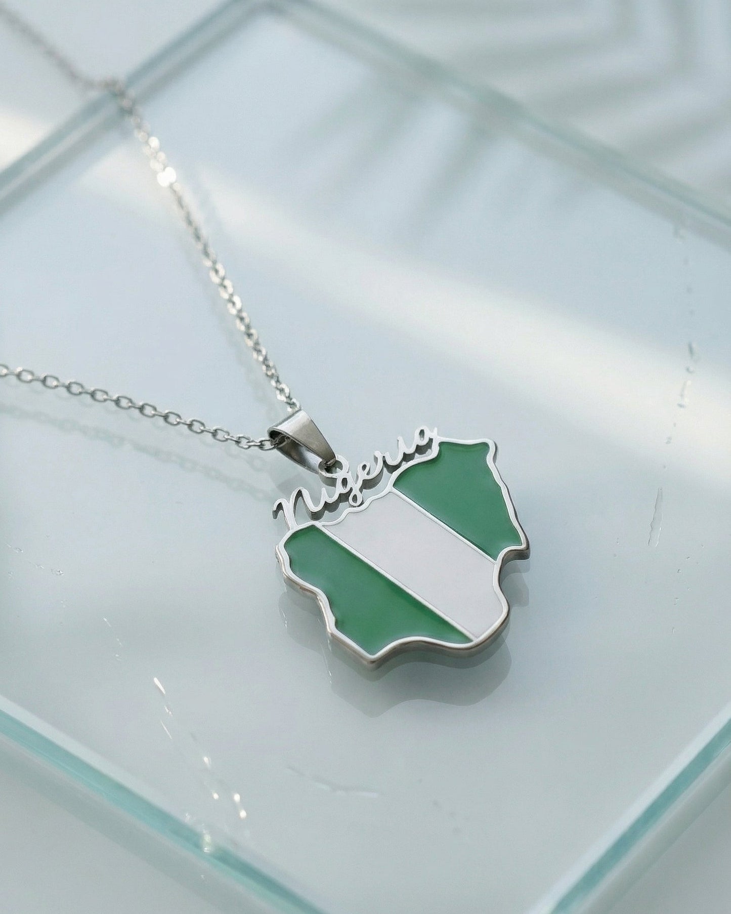 Nigeria Map Necklace - Gold & Silver Stainless Steel