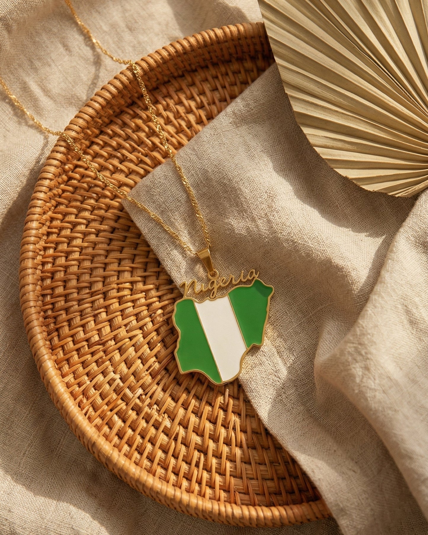 Nigeria Map Necklace - Gold & Silver Stainless Steel