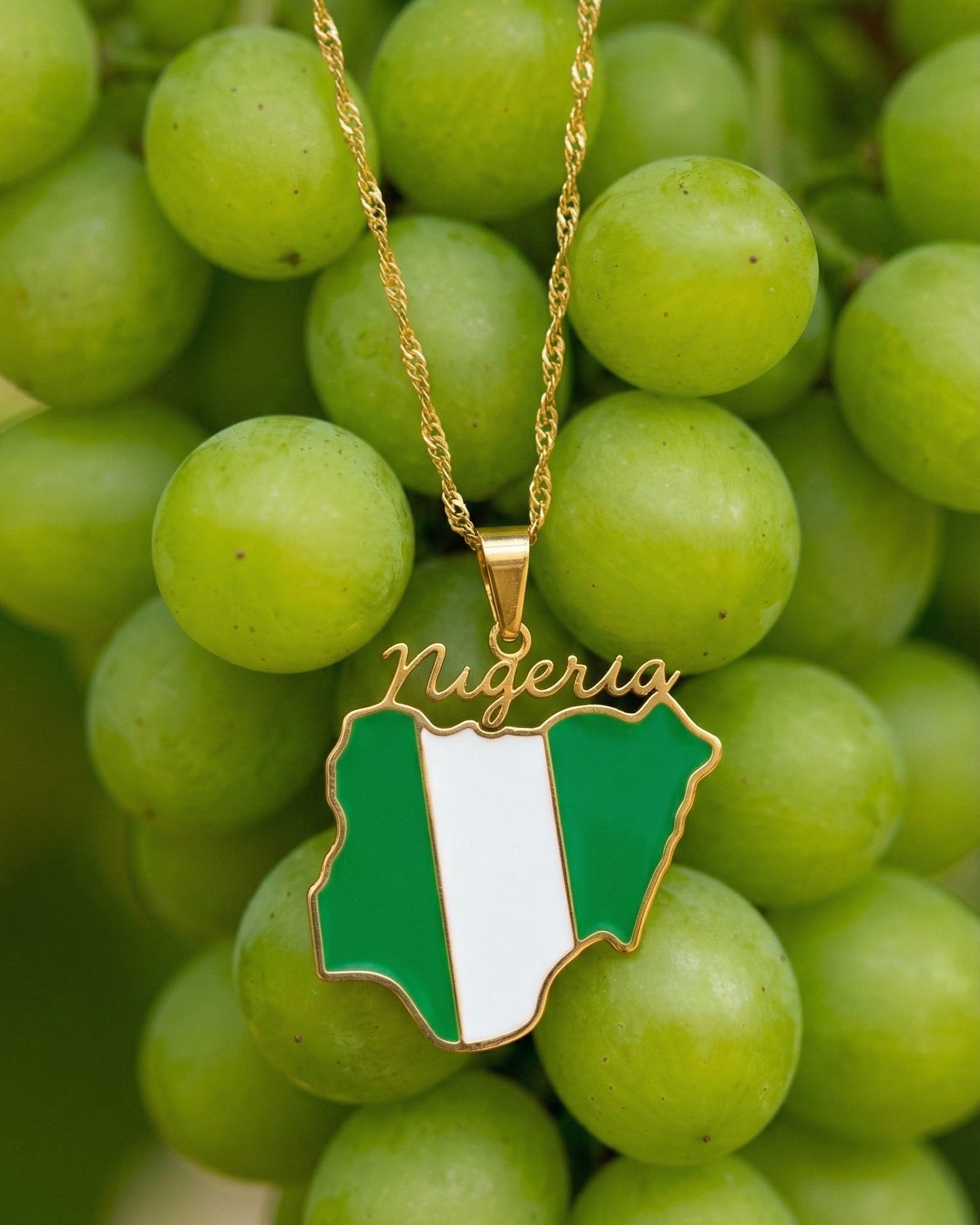 Nigeria Map Necklace - Gold & Silver Stainless Steel